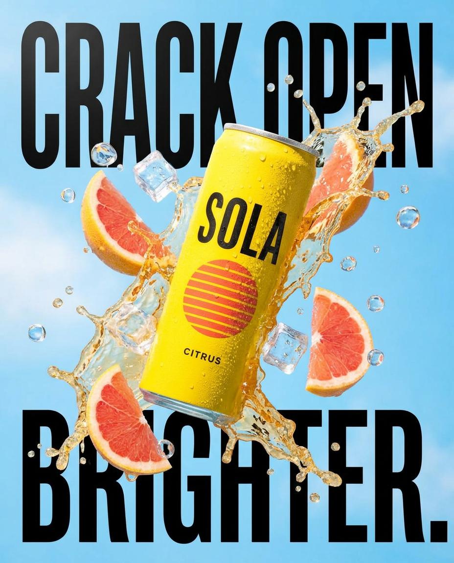 Finished Sola citrus drink launch ad