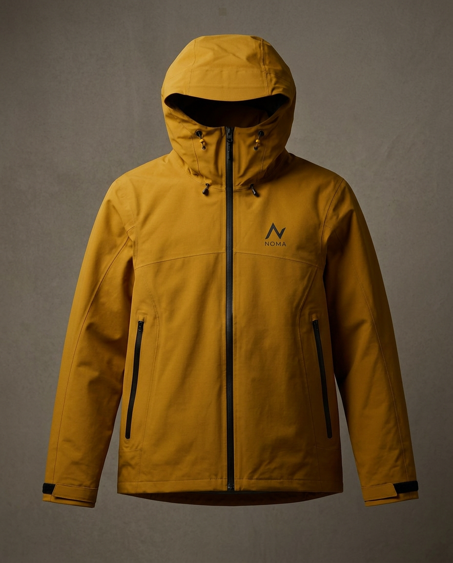 Studio hero shot of the Noma shell jacket on an invisible mannequin